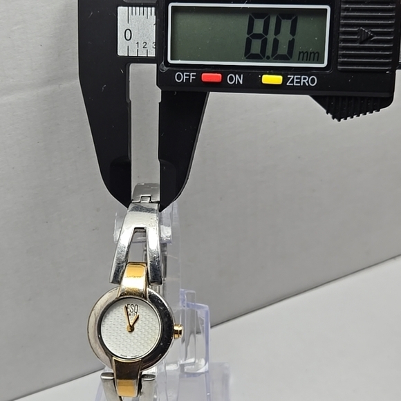 Womens ESQ Swiss By Movado Watch Gold Silver Two Toned E5224 New Battery Dainty main image 6